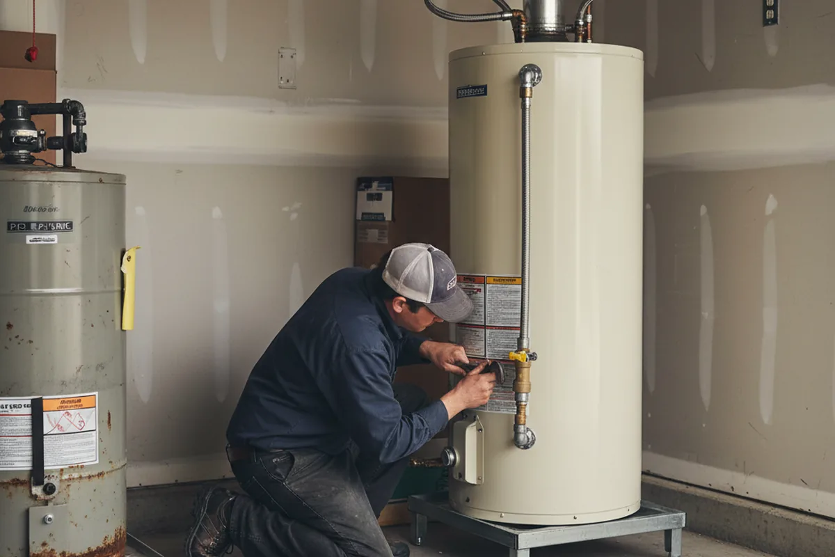 Water heater and shutoff valve replacement in Edgartown