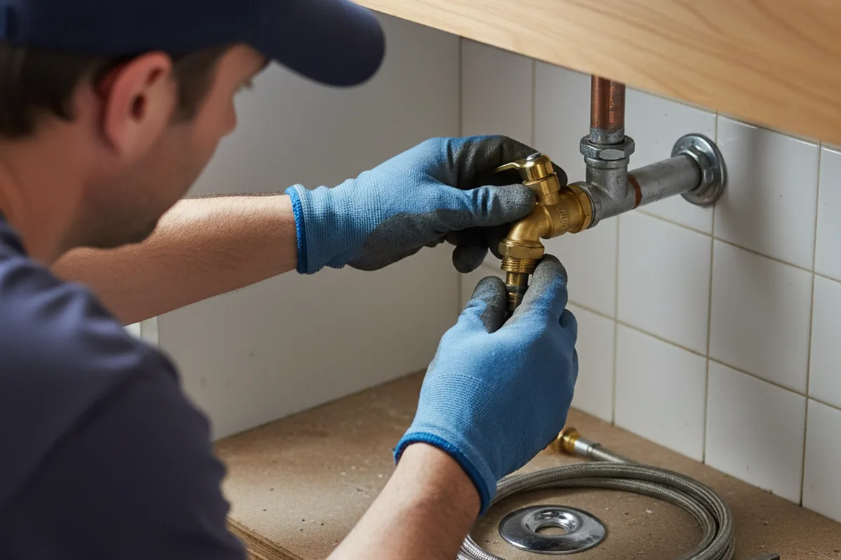 Shutoff valve and fitting work during Emergency Plumbing in Edgartown